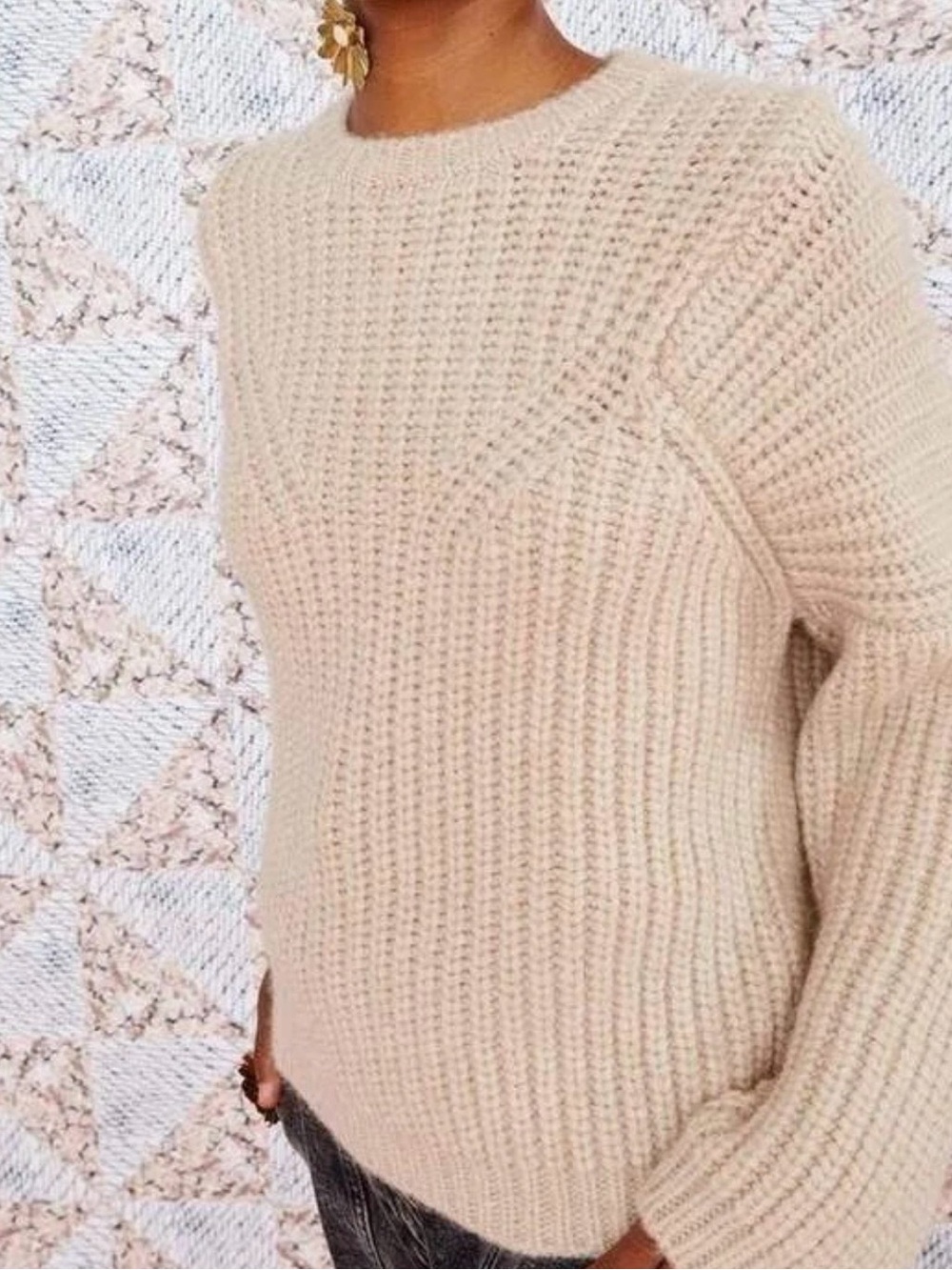 Ulla Johnson Kitty Pullover Sweater in Creme Sz - M